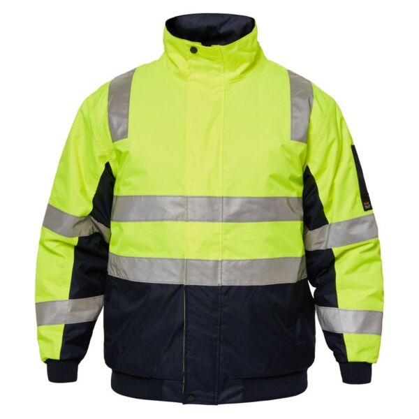 Typhoon Hi Vis Modern Bomber Jacket With Tape Thumbnail