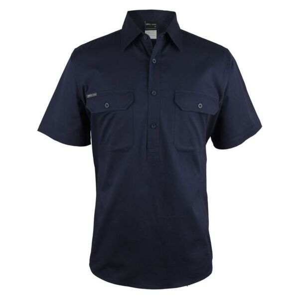 Mens Close Front Short Sleeve 150g Work Shirt Thumbnail
