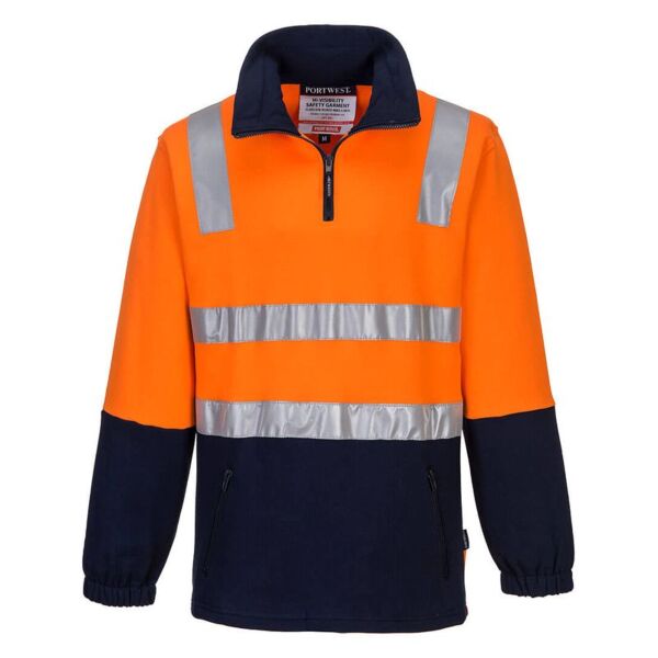 Hi-Vis Contrast 1/4 Zip Brush Fleece Thumbnail