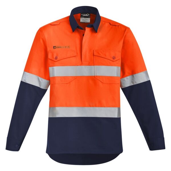 Mens Organic Flame Hrc 2 Hoop Taped Closed Front Spliced Shirt Thumbnail